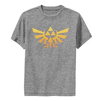 Boys 8-20 Nintendo Legend Of Zelda Royal Crest Orange Hue Badge Performance Tee
