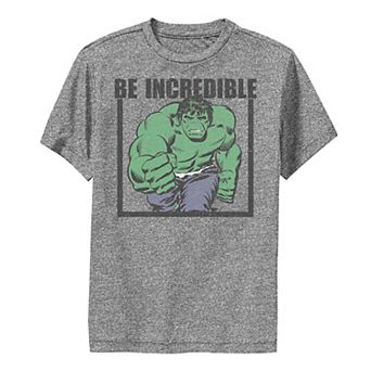 Boys 8-20 Marvel Hulk Be Incredible Adult Performance Tee