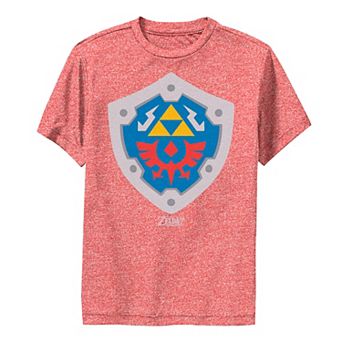 Boys 8-20 Nintendo Legend Of Zelda Links Awakening Hylian Shield Logo Performance Tee