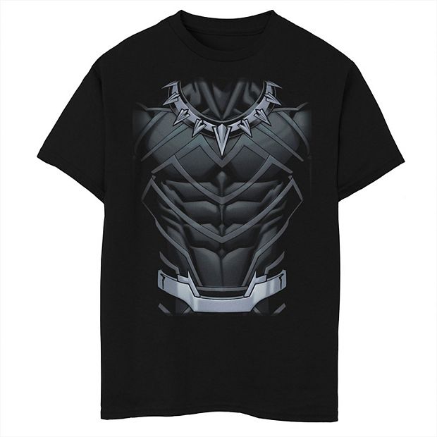 black panther dress shirt Marvel Boy's Black Panther Suit T-Shirt Black