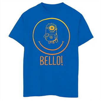 Boys 8-20 Despicalble Me Minions Bello! Smiley Face Tee
