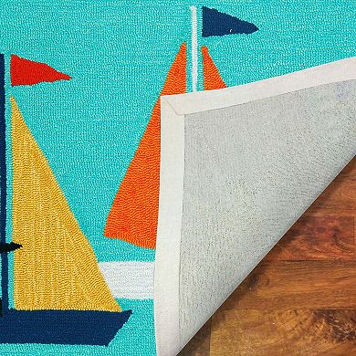 Liora Manne Front Porch Sailing Dog Indoor Outdoor Rug