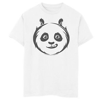 Boys 8-20 Kung Fu Panda Po Face Outline Sketch Tee
