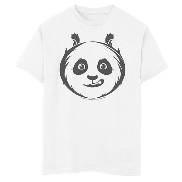 Boys 8-20 Kung Fu Panda Po Face Outline Sketch Tee
