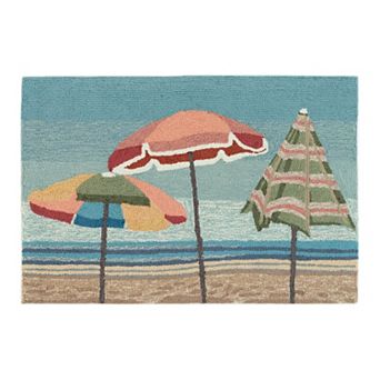 Liora Manne Front Porch Beach Umbrellas Indoor Outdoor Rug