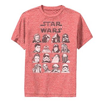 Boys 6-20 Star Wars Last Jedi Hero & Villain Mugshots Performance Tee