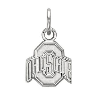 LogoArt Ohio State Buckeyes Sterling Silver Rhodium Plated XS Pendant