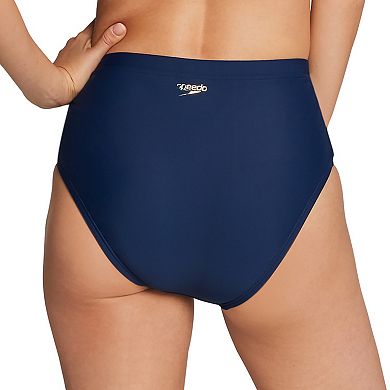 Women's Speedo Solid High-Waist Bikini Bottoms
