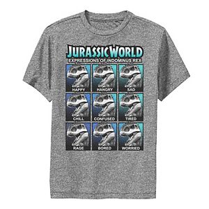 Boys 8 20 Jurassic World Roarsome T Rex Red Slashed Performance Tee - jurassic world t shirt roblox