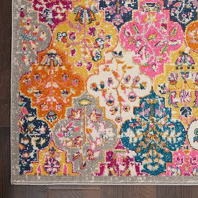 Nourison Passion Modern Quilt Multicolor Area Rug