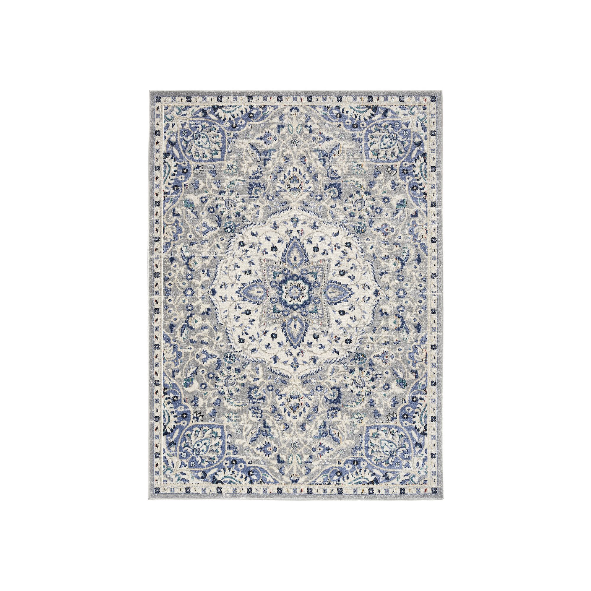 Nourison Passion Medallion Area Rug, Gray Beige