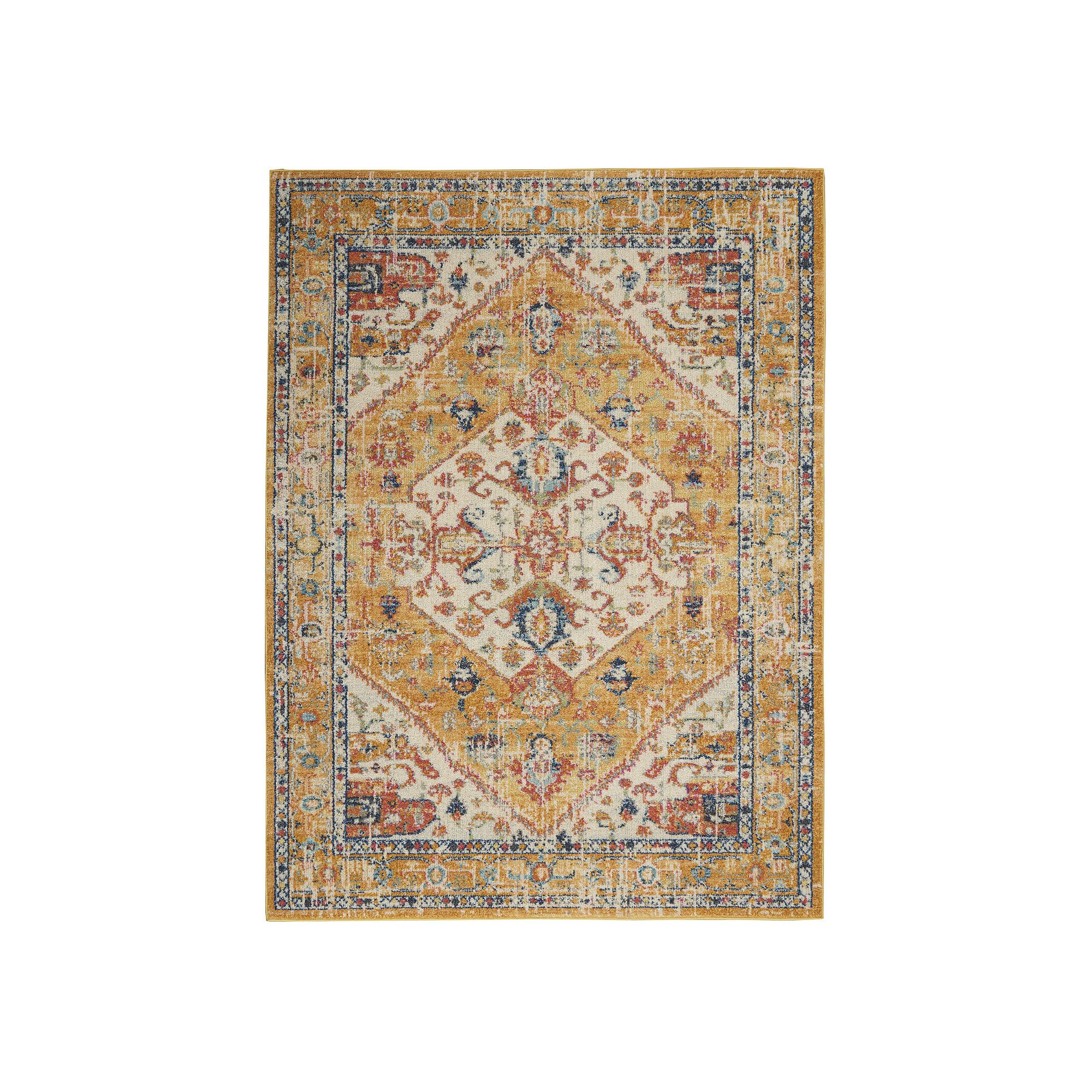 Nourison Passion Distressed Area Rug, Ivory Yellow