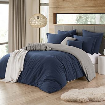 Swift Home Prewashed Microfiber Reversible Duvet Cover Set
