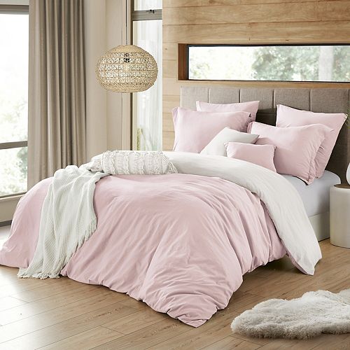 Prewashed Microfiber Reversible Duvet Cover Set