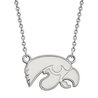 LogoArt 14k White Gold Iowa Hawkeyes Small Pendant
