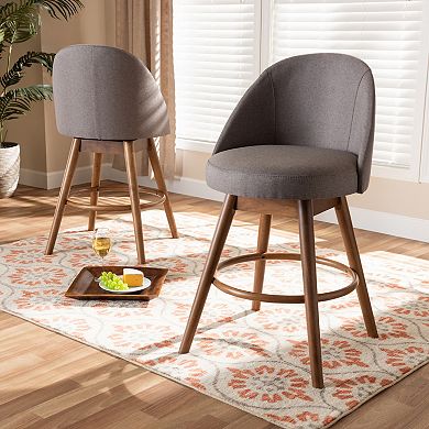 Baxton Studio Carra Counter Stool 2-Piece Set