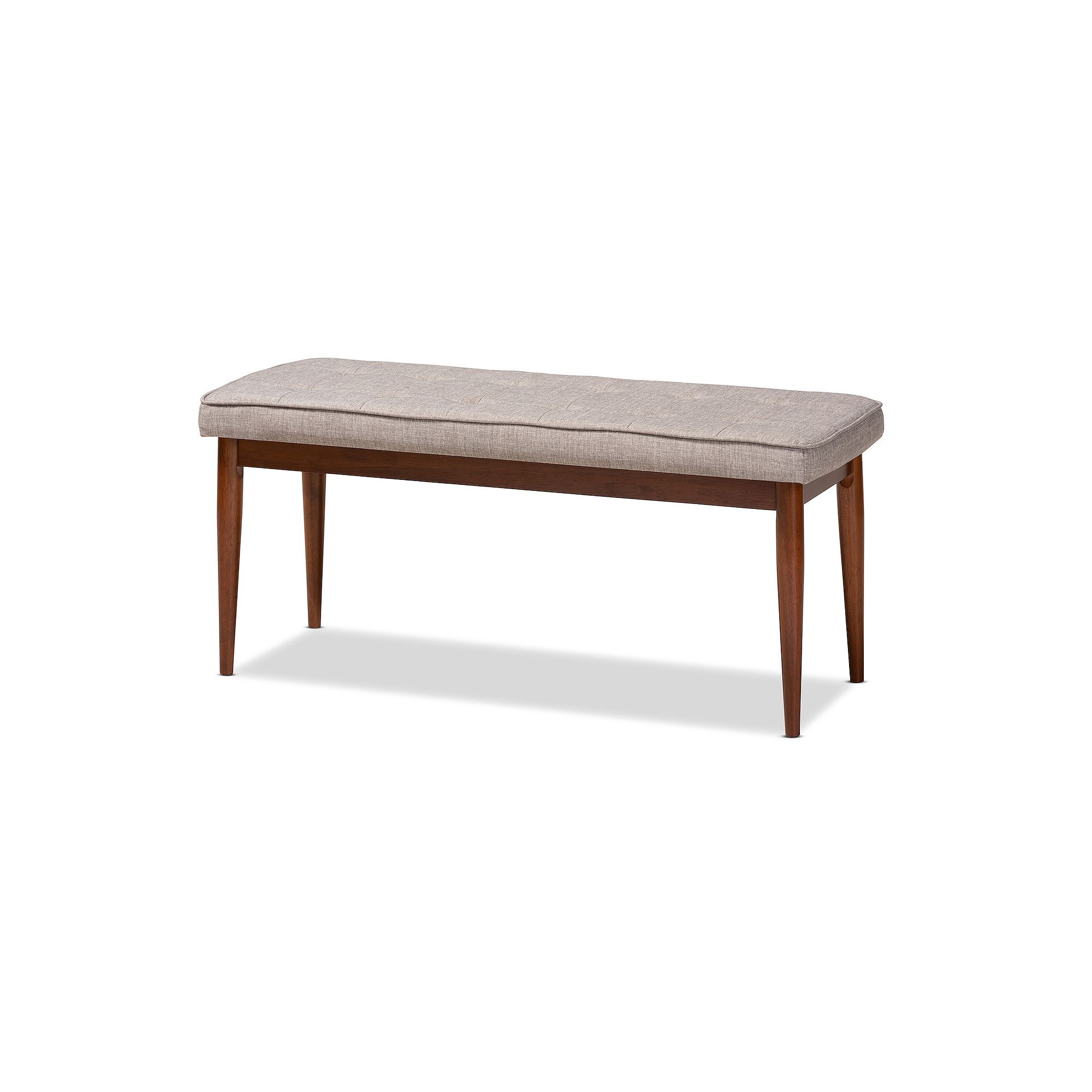 Baxton Studio Itami Bench, Light Gray