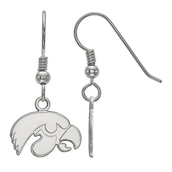 LogoArt Sterling Silver Iowa Hawkeyes Small Dangle Earrings