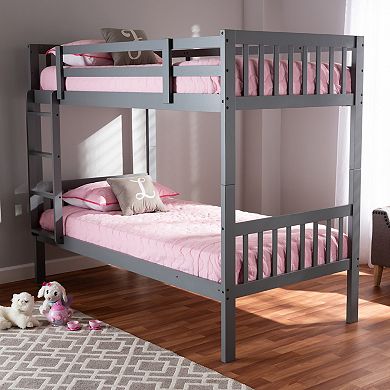 Baxton Studio Jude Twin Bunk Bed