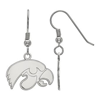 LogoArt Sterling Silver Iowa Hawkeyes Dangle Earrings