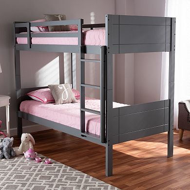 Baxton Studio Elsie Twin Bunk Bed