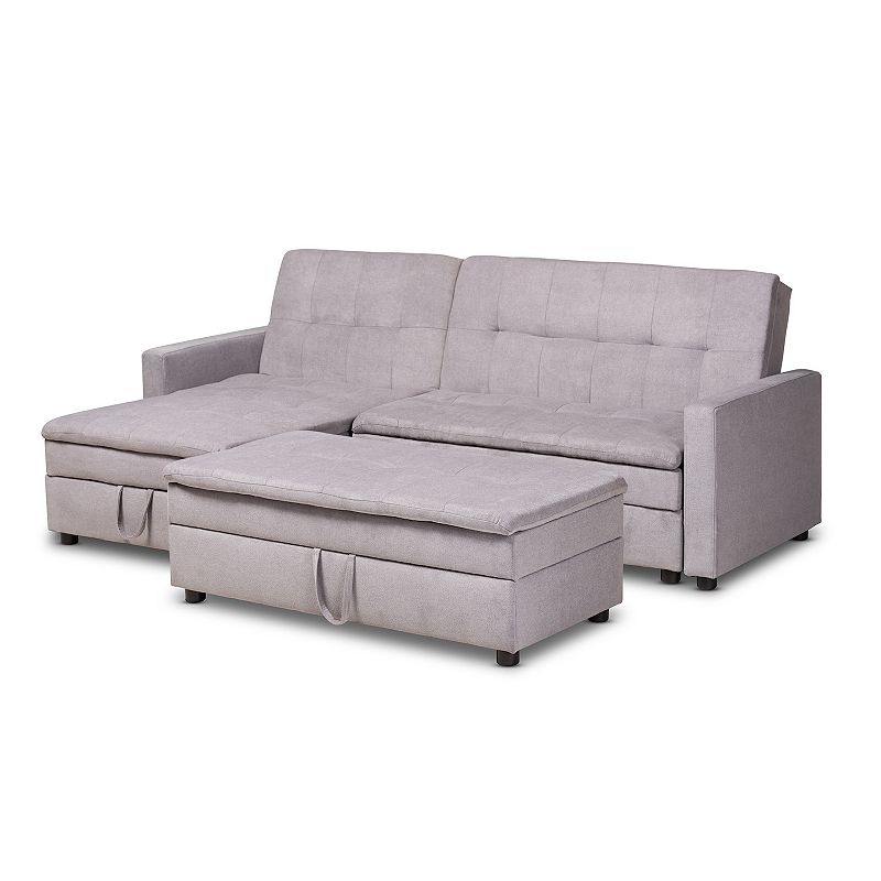 17671398 Baxton Studio Noa Sectional Sofa, Grey sku 17671398