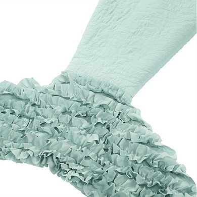 Lush Decor Mermaid Ruffle Sherpa Throw