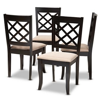 Baxton Studio Verner Dining Chair 4 pc Set