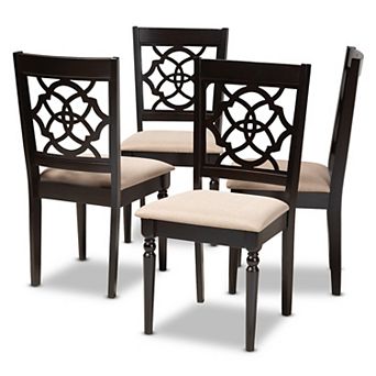 Baxton Studio Renaud Dining Chair 4 pc Set