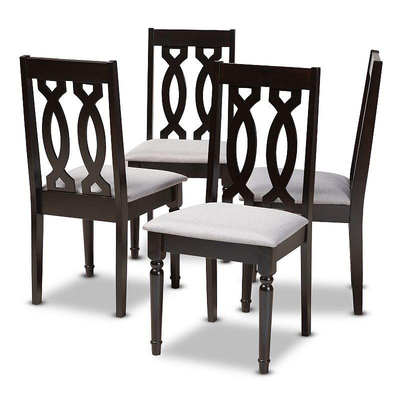Baxton Studio Cherese Dining Chair 4-Piece Set, Gray
