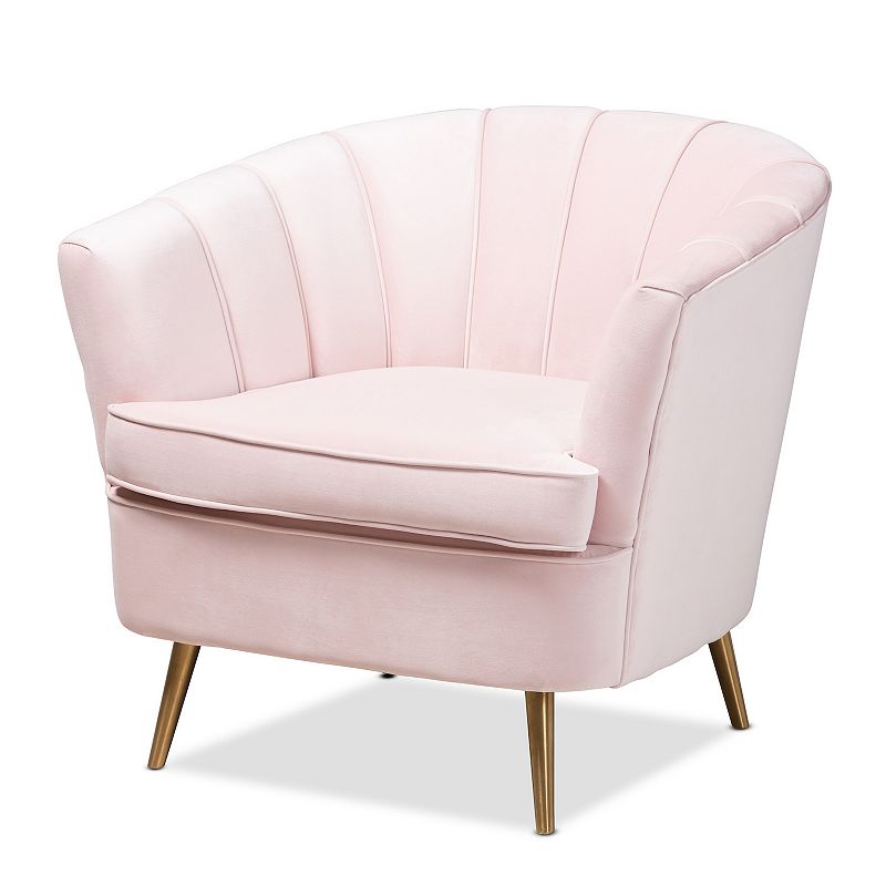48713573 Baxton Studio Emeline Chair, Pink sku 48713573