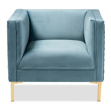 Baxton Studio Seraphin Blue Chair