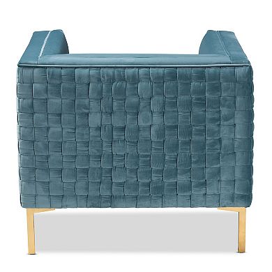 Baxton Studio Seraphin Blue Chair