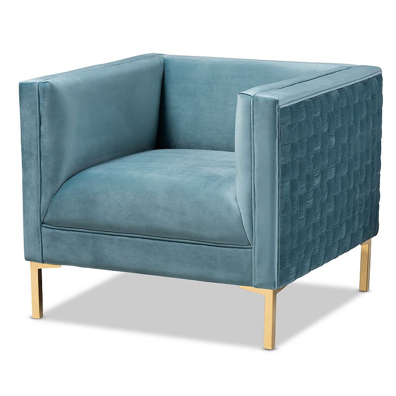 Baxton Studio Seraphin Blue Chair