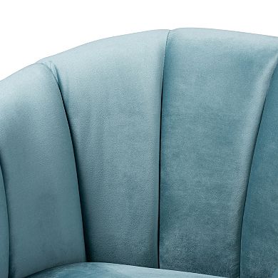 Baxton Studio Clarisse Blue Chair