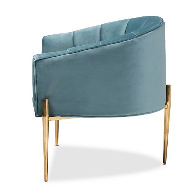 Baxton Studio Clarisse Blue Chair