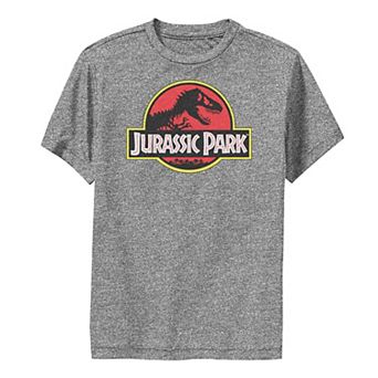 Boys 8-20 Jurassic Park Distressed Original Park Logo Performance Tee