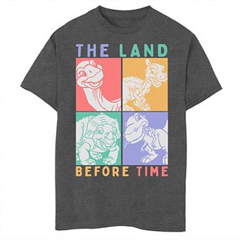 Boys 8-20 Land Before Time Pastel Stacked Dinosaur Boxes Tee