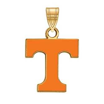 LogoArt Tennessee Volunteers Sterling Silver 14K Gold Plated Small Enamel Pendant