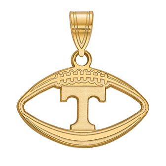 LogoArt Tennessee Volunteers Sterling Silver 14K Gold Plated Pendant in Football