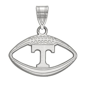 LogoArt Tennessee Volunteers Sterling Silver Rhodium Plated Pendant In Football
