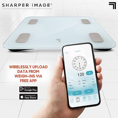 Sharper Image Digital Body Scale with LED & Bluetooth