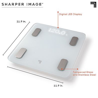 Sharper Image Digital Body Scale with LED & Bluetooth