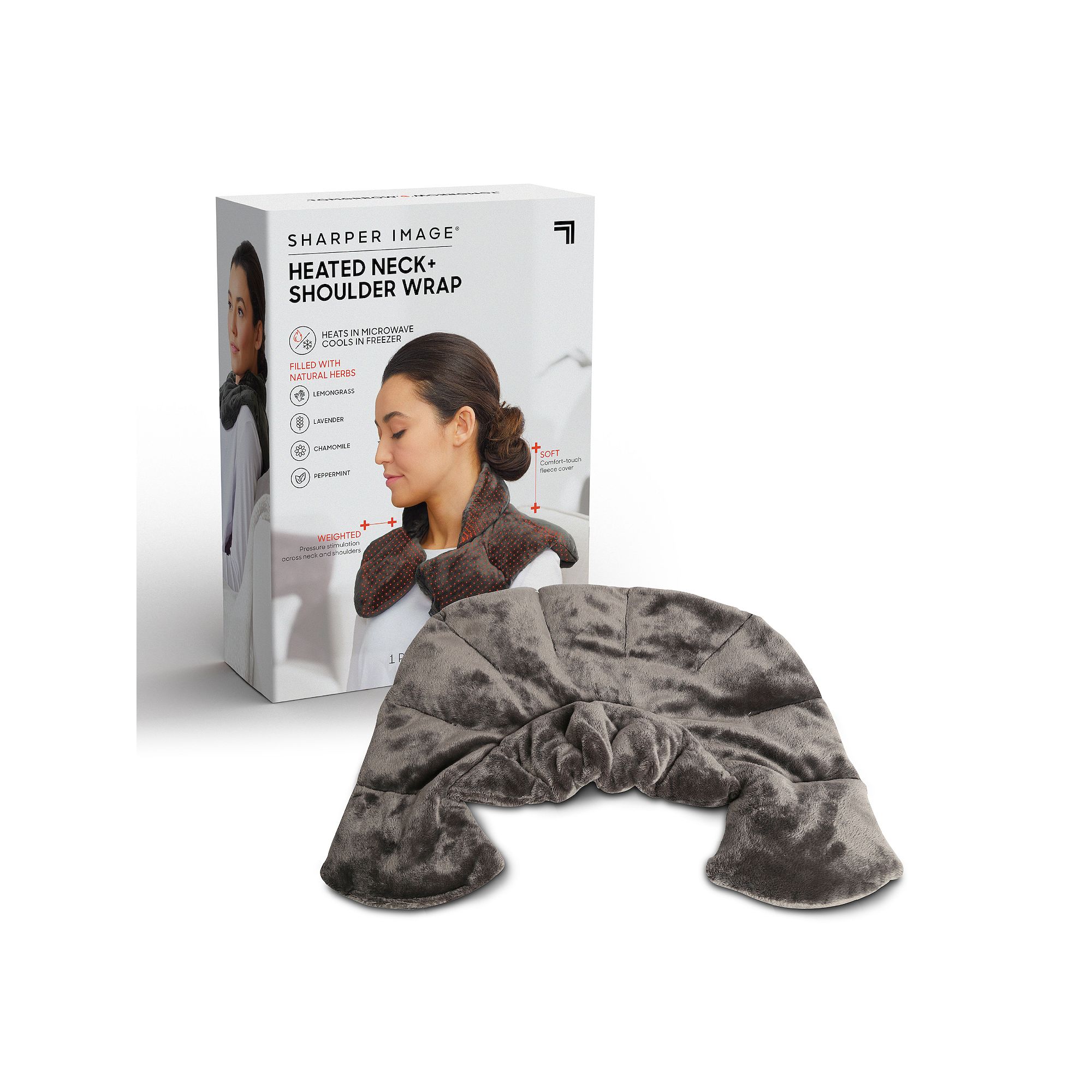 Sharper Image Neck and Shoulder Wrap, Gray