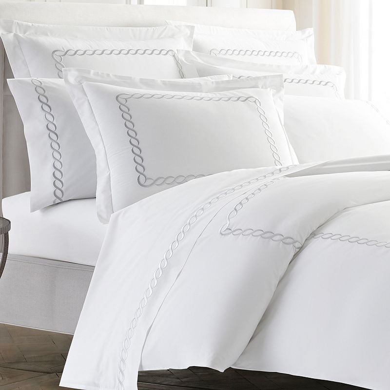 Cassadecor Cable Duvet Cover or Shams, Silver