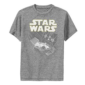 Boys 8-20 Star Wars Vader Ship Tie Fighter Flight Graphic Performance Tee