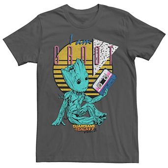 Men's Marvel 90'S Groot Tape Retro Portrait Graphic Tee