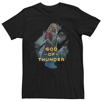 Men's Marvel God Of Thunder Portrait Logo Graphic Tee