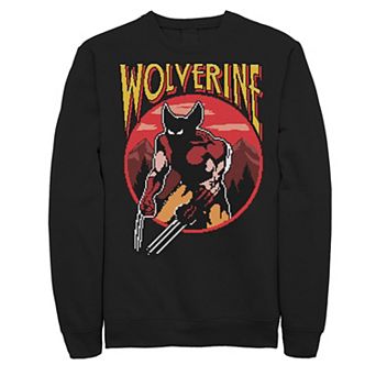 Men's X-Men Wolverine NES Circle Portrait Logo Fleece Graphic Top