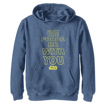 Boys 8-20 Star Wars May The Force Be With You Quote Graphic Hoodie